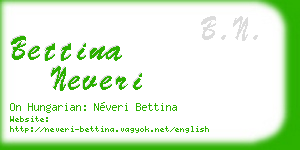 bettina neveri business card